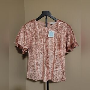 Hayden Rose Gold Sequin Top